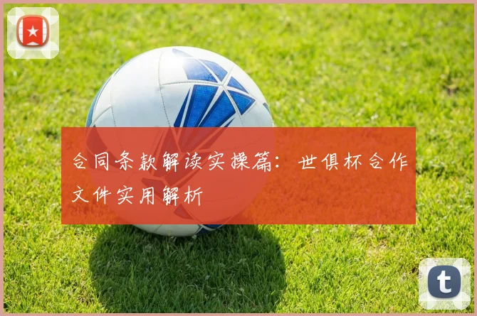 合同条款解读实操篇：世俱杯合作文件实用解析